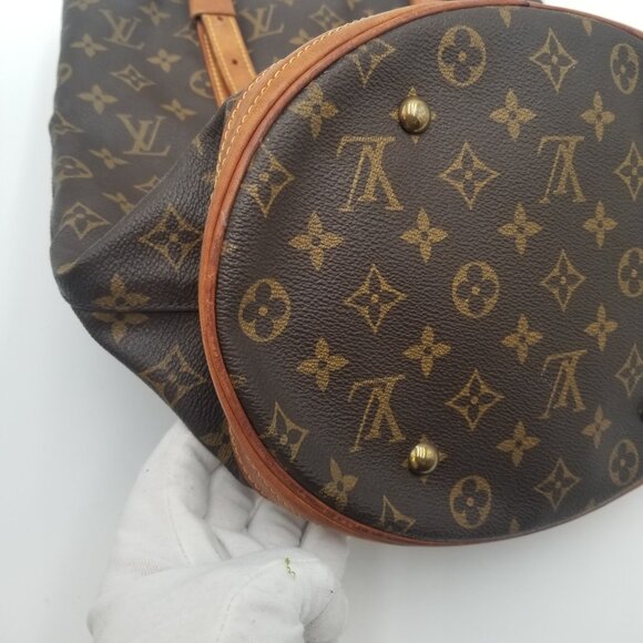 Louis Vuitton Louise Bucket Shoulder Bag Monogram Brown Canvas w/COA - Picture 6 of 13